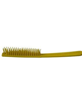 Vintage Tupperware Teasing Hair Brush 8" Teaser Comb #436-11 YELLOW Rare MCM